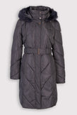 RRP €305 TRUSSARDI COLLECTION Quilted Coat Size L Belted Detachable Hood gallery photo number 1