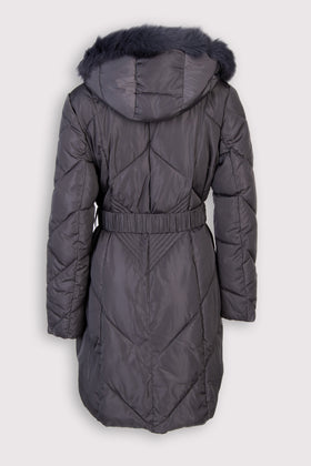 RRP €305 TRUSSARDI COLLECTION Quilted Coat Size L Belted Detachable Hood gallery photo number 3
