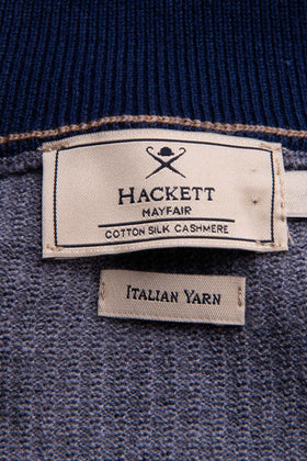 RRP €245 HACKETT Italian Yarn Henley Jumper Size - L Thin Cashmere & Silk Blend gallery photo number 9