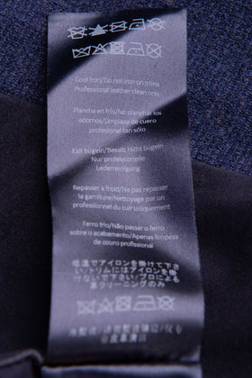 RRP €375 HACKETT Cashmere & Merino Wool Gilet Size L Blue Melange Contrast Suede gallery photo number 10