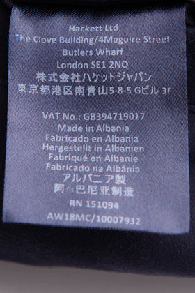 RRP €375 HACKETT Cashmere & Merino Wool Gilet Size L Blue Melange Contrast Suede gallery photo number 11