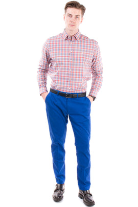 HACKETT Ken Twill Chino Trousers Size -32R Stretch Flat Front Kensington Slim