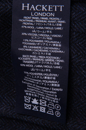 RRP €225 HACKETT Italian Yarn Gilet Size L Blue Cashmere & Wool Blend Unlined gallery photo number 10