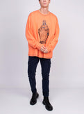 RRP €245 TOM REBL Sweatshirt Size XL Coated Front Round Neck Made in Italy gallery photo number 2
