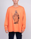 RRP €245 TOM REBL Sweatshirt Size XL Coated Front Round Neck Made in Italy gallery photo number 3