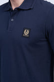 BELSTAFF Polo Shirt US-UK38 IT48 M Logo Split Hem Long Sleeve Spread Collar gallery photo number 6