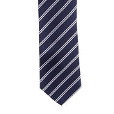 HACKETT Silk Necktie One Size - Mini Track Two Tone Stripe Patterned Fully Lined gallery photo number 3