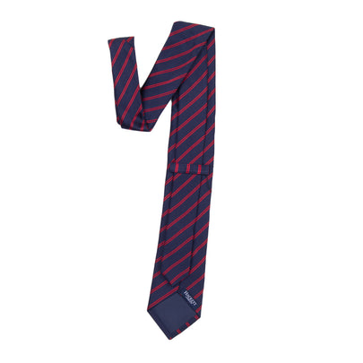 HACKETT Silk Necktie One Size Mini -Track Stripe Pattern Fully Lined