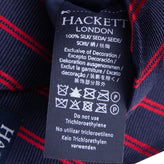 HACKETT Silk Necktie One Size Mini Track Stripe Pattern Two Tone Fully Lined gallery photo number 6