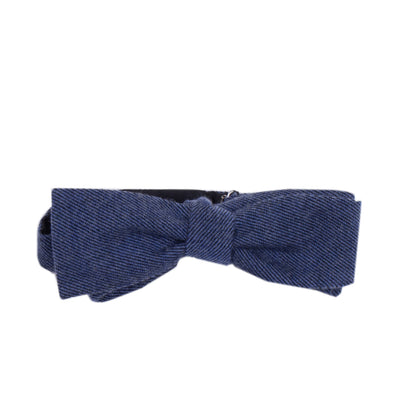 HACKETT Silk & Wool Freestyle Bow One Size Adjustable Blue Made in Italy