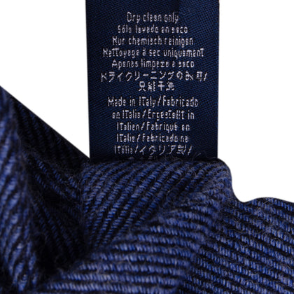 HACKETT Silk & Wool Freestyle Bow One Size Adjustable Blue Made in Italy gallery photo number 8