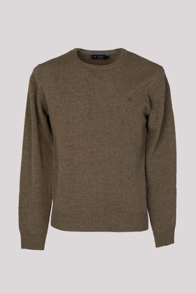 RRP€245 HACKETT Wool  Jumper Size S Thin Knit Embroidered Logo Melange Crew Neck gallery photo number 1