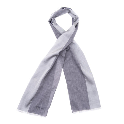 RRP €360 MISSONI Silk & Wool Shawl/Wrap Scarf Striped Frayed Edges Made in Italy