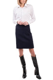 RRP €105 8 Pencil Skirt Size IT 42 Wool Blend Split Back Made in Italy gallery photo number 1