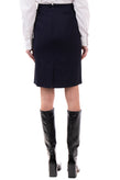 RRP €105 8 Pencil Skirt Size IT 42 Wool Blend Split Back Made in Italy gallery photo number 4