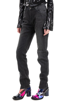 RRP €140 CERRUTI 1881 Jeans Size 26 Stretch Garment Dye Rhinestones Comfort Fit gallery photo number 4
