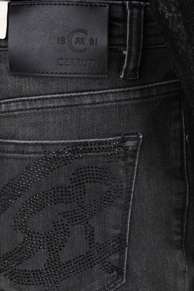 RRP €140 CERRUTI 1881 Jeans Size 26 Stretch Garment Dye Rhinestones Comfort Fit gallery photo number 6