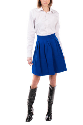 8 Knitted Flare Skirt Size IT 40 / S Textured Pleated Made in Italy RRP€130