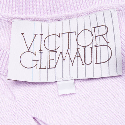 VICTOR GLEMAUD Jumper Size L Cashmere Blend Cut Out Thin Knit Crew Neck gallery photo number 6