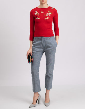 RRP €125 CYCLE Tailored Trousers Size 26 Pleated Zip Fly Cropped Made in Italy gallery photo number 1