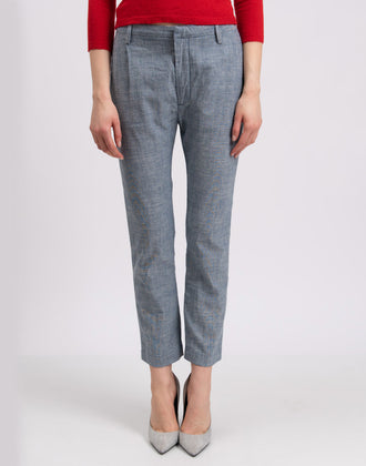 RRP €125 CYCLE Tailored Trousers Size 26 Pleated Zip Fly Cropped Made in Italy gallery photo number 3
