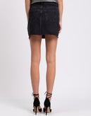 TOPSHOP Denim Mini Skirt Size UK 14 Frayed Hem gallery photo number 5