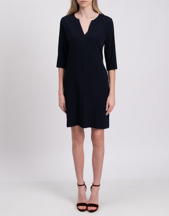 RRP€200 EUROPEAN CULTURE Sheath Dress Size S Split V Neck Made in Italy gallery photo number 4