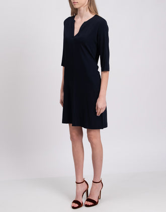 RRP€200 EUROPEAN CULTURE Sheath Dress Size S Split V Neck Made in Italy gallery photo number 5