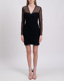 RRP€290 ANNARITA N Tulle Bodycon Dress Size IT 42 V-Neck Made in Italy gallery photo number 4