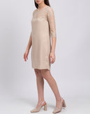 TWIN SET SIMONA BARBIERI Cady Shift Dress Size S Floral Lace 3/4 Sleeve gallery photo number 2