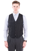 RRP €175 HACKETT Wool Waistcoat Size 38L 48L S Two Tone Single-Breasted Y-Neck gallery photo number 3