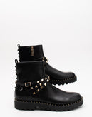 RRP €190 TWINSET Biker Boots EU 36 UK 4 US 5.5 Crumpled Effect Studded Lug Sole gallery photo number 2