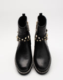 RRP €190 TWINSET Biker Boots EU 36 UK 4 US 5.5 Crumpled Effect Studded Lug Sole gallery photo number 3