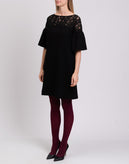 RRP €595 GOAT Wool Sheath Dress Size UK 8 / S Lace Insert Bell Sleeve Boat Neck gallery photo number 5