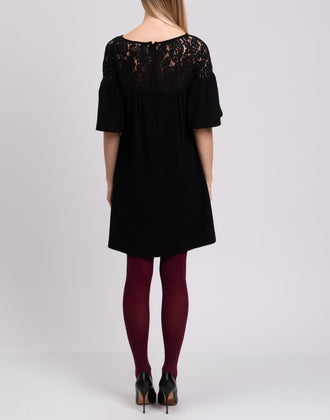 RRP €595 GOAT Wool Sheath Dress Size UK 10 / M Lace Insert Bell Sleeve Boat Neck gallery photo number 6
