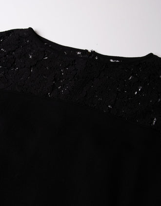 RRP €595 GOAT Wool Sheath Dress Size UK 10 / M Lace Insert Bell Sleeve Boat Neck gallery photo number 7