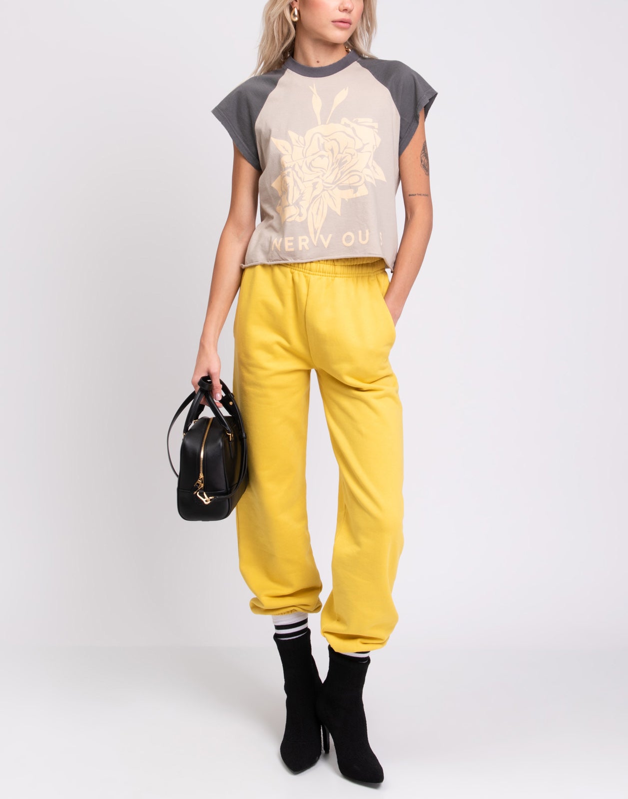 RRP €180 SHAWN MENDES Cropped T-Shirt Top Size XS Distressed Style Made in USA gallery main photo