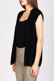 8 Cashmere & Merino Wool Cardigan Size S Thin Knit Cap Sleeve Made in Italy gallery photo number 3