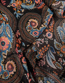 RRP €680 ANJUNA Maxi Flounce Dress Size M Paisley Cold Shoulders Made in Italy gallery photo number 6