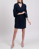 ATOS LOMBARDINI Tunic Dress Size IT 42 Silk Blend Pleated Made in Italy gallery photo number 3