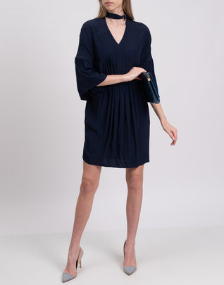 RRP€200 ATOS LOMBARDINI Tunic Dress Size IT 42 Silk Blend Pleated Made in Italy