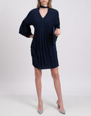 ATOS LOMBARDINI Tunic Dress Size IT 42 Silk Blend Pleated Made in Italy gallery photo number 1