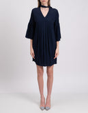 ATOS LOMBARDINI Tunic Dress Size IT 42 Silk Blend Pleated Made in Italy gallery photo number 5
