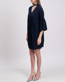 ATOS LOMBARDINI Tunic Dress Size IT 42 Silk Blend Pleated Made in Italy gallery photo number 6