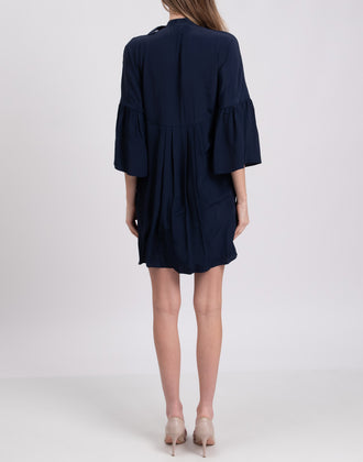 ATOS LOMBARDINI Tunic Dress Size IT 42 Silk Blend Pleated Made in Italy gallery photo number 7