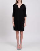 RRP€200 EUROPEAN CULTURE Sheath Dress Size S Split V Neck Made in Italy gallery photo number 4