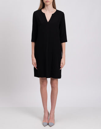 RRP€200 EUROPEAN CULTURE Sheath Dress Size S Split V Neck Made in Italy gallery photo number 4