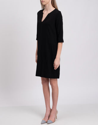 RRP€200 EUROPEAN CULTURE Sheath Dress Size S Split V Neck Made in Italy gallery photo number 5