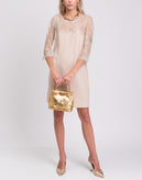 TWIN SET SIMONA BARBIERI Cady Shift Dress Size XS Floral Lace 3/4 Sleeve gallery photo number 1