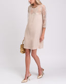 TWIN SET SIMONA BARBIERI Cady Shift Dress Size XS Floral Lace 3/4 Sleeve gallery photo number 3